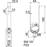 BETTERMANN Bügelschelle 52-58mm 1f ST BS-W2-K-58 FT C-Profil W=Kst