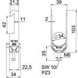 BETTERMANN Bügelschelle 28-34mm 1f VA BS-W1-K-34 A2 C-Profil W=Kst
