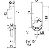 BETTERMANN Bügelschelle 40-46mm 1f Alu BS-W1-K-46 ALU C-Profil W=Kst