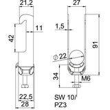 BETTERMANN Bügelschelle 16-22mm 1f ST BS-W1-M-22 FT Profilschiene W=ST hfr