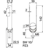 BETTERMANN Bügelschelle 28-34mm 2f ST BS-W2-M-34 FT Profilschiene W=ST hfr