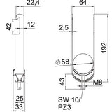 BETTERMANN Bügelschelle 52-58mm 2f ST BS-W2-M-58 FT Profilschiene W=ST hfr