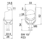 BETTERMANN Bügelschelle 22-28mm 1f ST BS-N1-M-28 A2 Profilschiene W=ST hfr