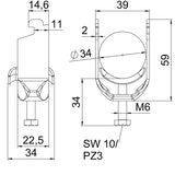 BETTERMANN Bügelschelle 28-34mm 1f ST BS-N1-M-34 A2 Profilschiene W=ST hfr