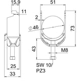 BETTERMANN Bügelschelle 40-46mm 1f ST BS-N1-M-46 A2 Profilschiene W=ST hfr
