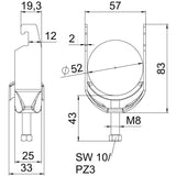 BETTERMANN Bügelschelle 46-52mm 1f ST BS-U1-M-52 A2 Profilschiene W=ST hfr