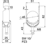 BETTERMANN Bügelschelle 40-46mm 1f ST BS-H1-M-46 A4 Profilschiene W=ST hfr