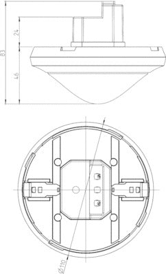 Präsenzmelder UP 360°                             110-230V ws mt IP54
