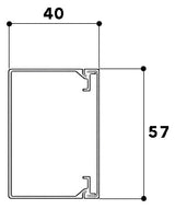 GGK Leitungsführungskanal Kst stgr unbeh LFG 40x60 40x57x2000mm RAL7030