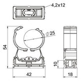 BETTERMANN Rohrschelle  24-28mm kompl PA proQuick PQ-25 LGR geschl Kst anreihb