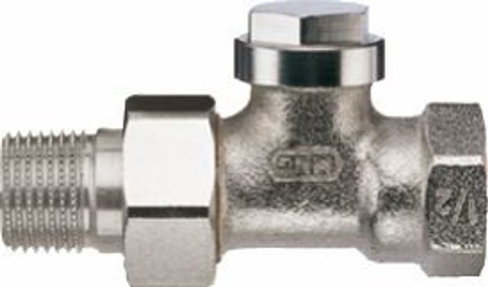 Buderus Logafix Rücklaufverschraubung RVD151/2 Zoll Dgf, vernickelt, voreinstellbar