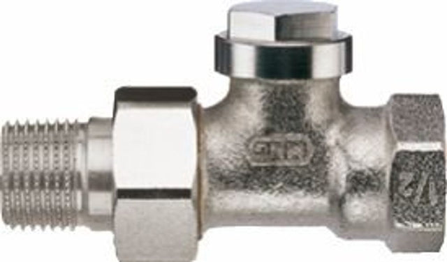 Buderus Logafix Rücklaufverschraubung RVD151/2 Zoll Dgf, vernickelt, voreinstellbar