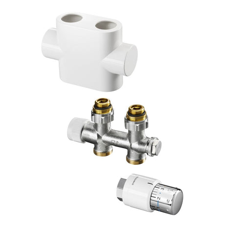 Oventrop Anschluss-Set Multiblock T, f. Anschluss IG 1/2'' Durchgang UNI SH weiß