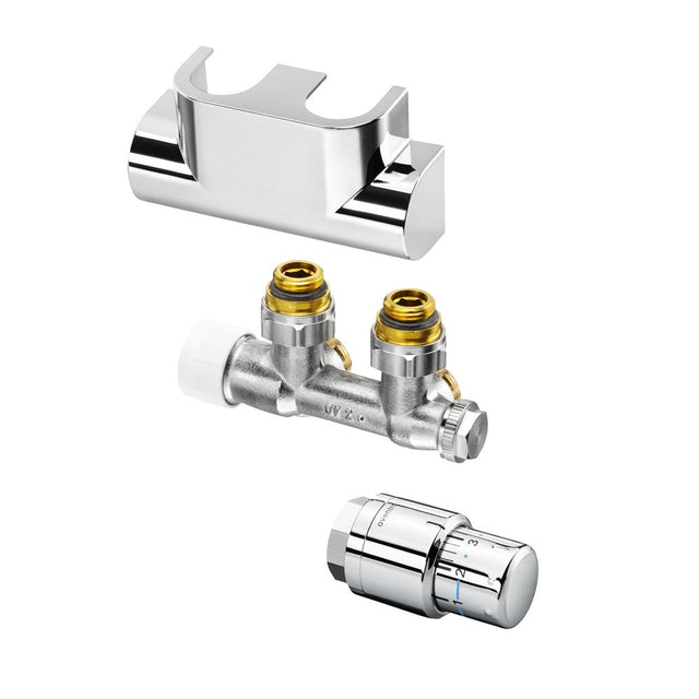 Oventrop Anschluss-Set Multiblock T, f. Anschl. IG 1/2'' Eckform UNI SH verchromt