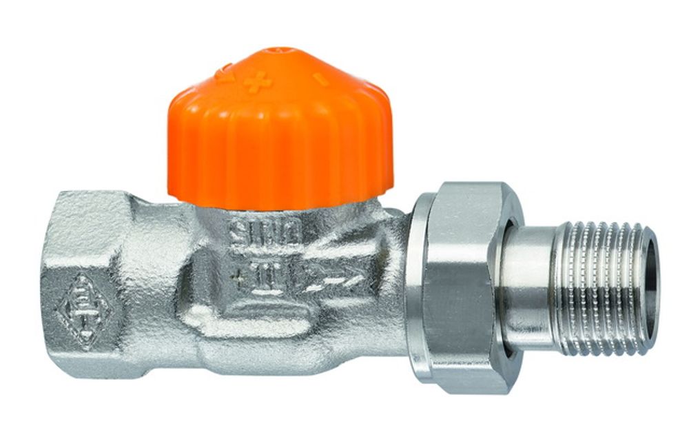 Heimeier Ventilunterteil, Radiatorverschraubung Eclipse DN15 Durchgang vernickelt, 3932-02.000