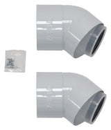 Vaillant Bogen 45 Grad (2 St.) Brennwert Luft-/Abgasführung, PP, 80/125 mm, 303211