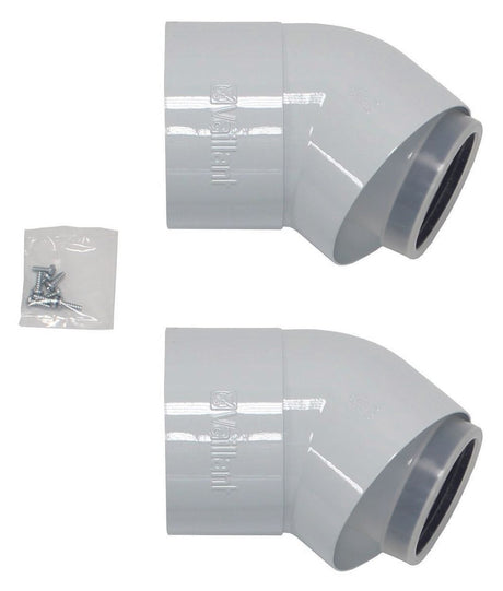 Vaillant Bogen 45 Grad (2 St.) Brennwert Luft-/Abgasführung, PP, 80/125 mm, 303211