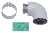 Vaillant Bogen 90 Grad turboTEC Luft-/Abgasführung, Alu, 60/100 mm, 303808