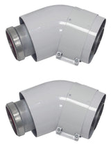 Vaillant Bogen 45 Grad (2 St.) turboTEC Luft-/Abgasführung, Alu, 60/100 mm, 303809