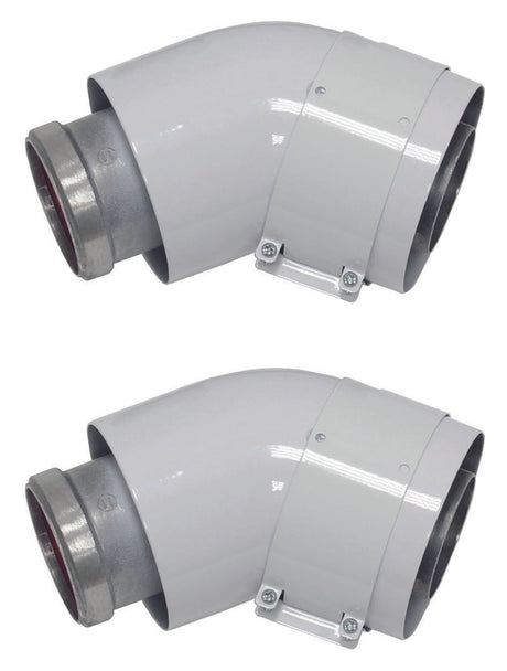 Vaillant Bogen 45 Grad (2 St.) turboTEC Luft-/Abgasführung, Alu, 60/100 mm, 303809