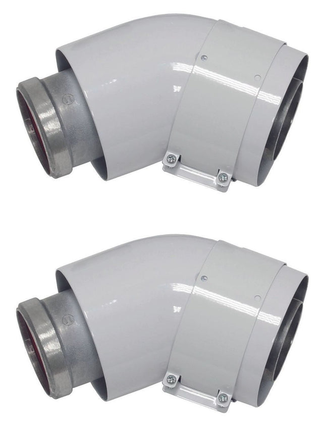 Vaillant Bogen 45 Grad (2 St.) turboTEC Luft-/Abgasführung, Alu, 60/100 mm, 303809