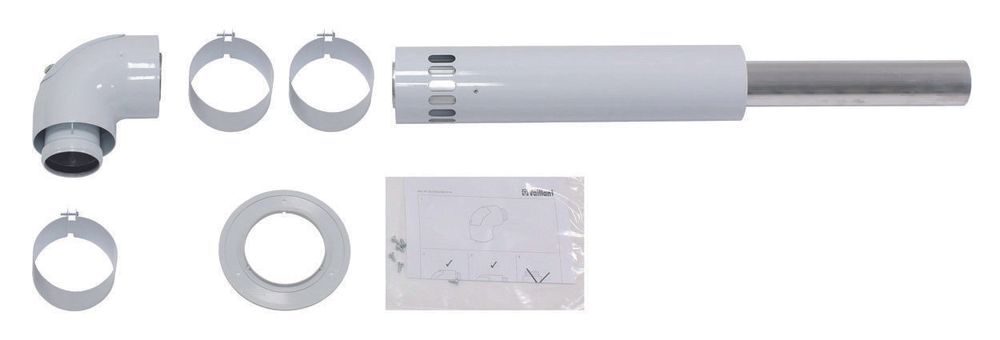Vaillant Basis-Anschuss-Set LAS turboTEC Luft-/Abgasführung, Alu, 60/100 mm, 303838