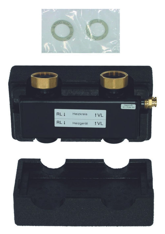 Vaillant Hydraulische Weiche quer WH 27 2 m3/h, Anschluss Rp 1, inkl. Wärmedäm., 306727