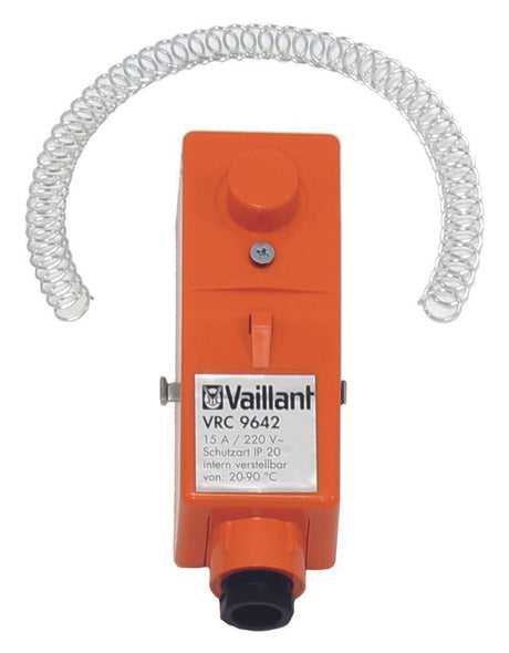Vaillant Anlegethermostat VRC 9642 mit Umschaltkontakt, Spannband-Befestig., 009642