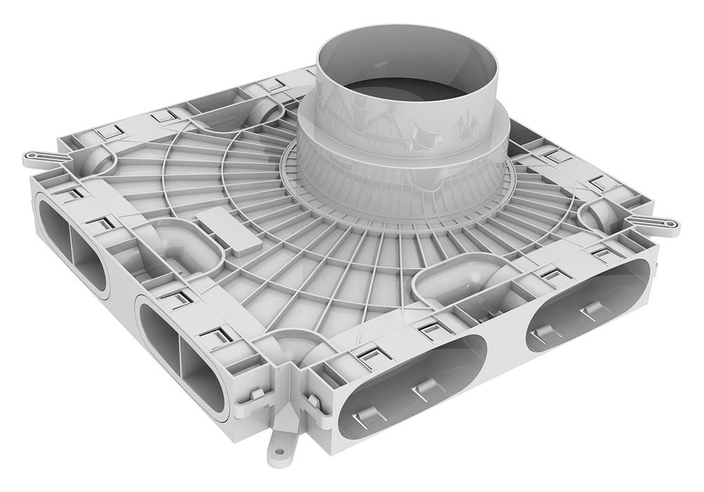 Vaillant Niedrigbau-Luftverteiler für Luftschlauch flach 52 x 132 mm, 0020231943