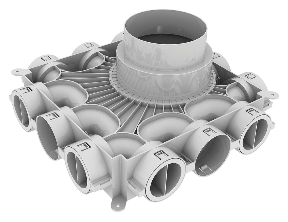 Vaillant Niedrigbau-Luftverteiler für Luftschlauch rund 75/62 mm, 0020231945