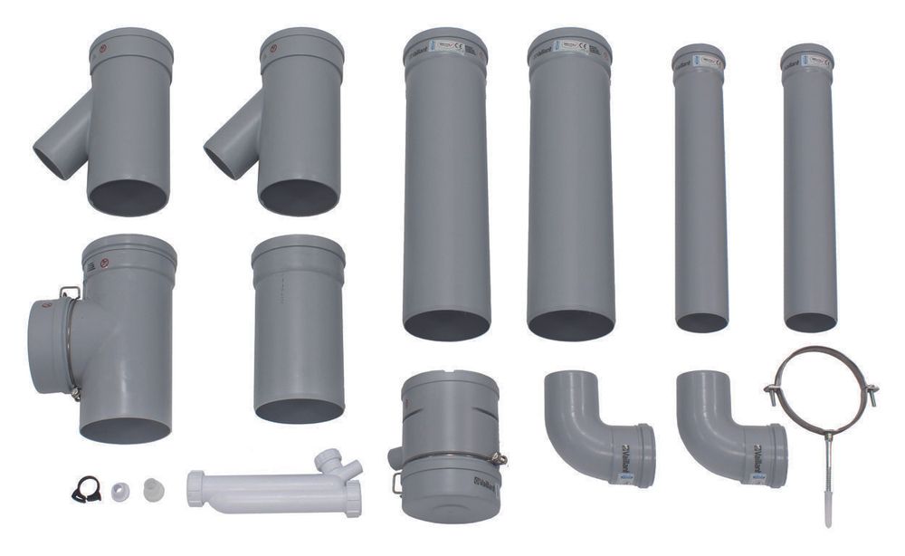 Vaillant Basis-Anschluss-Set DN 130 PP für 2 Geräte / 2er-Kaskade, 0020042761