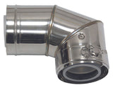 Vaillant Bogen 87 Grad, 80/125 mm für Fassadenverlegung konz. PP/Edelstahl, 0020042756