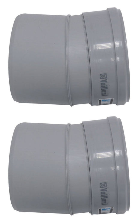Vaillant Bogen 15 Grad (2 St.) für starre Abgasleitung DN 130, PP, 0020042768