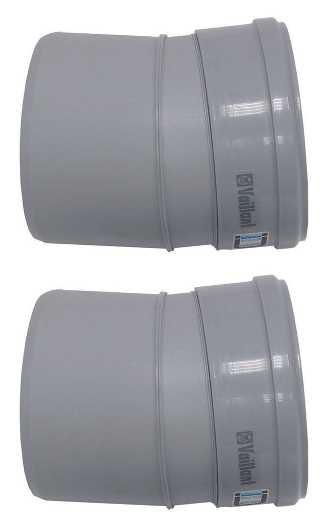 Vaillant Bogen 15 Grad (2 St.) für starre Abgasleitung DN 130, PP, 0020042768
