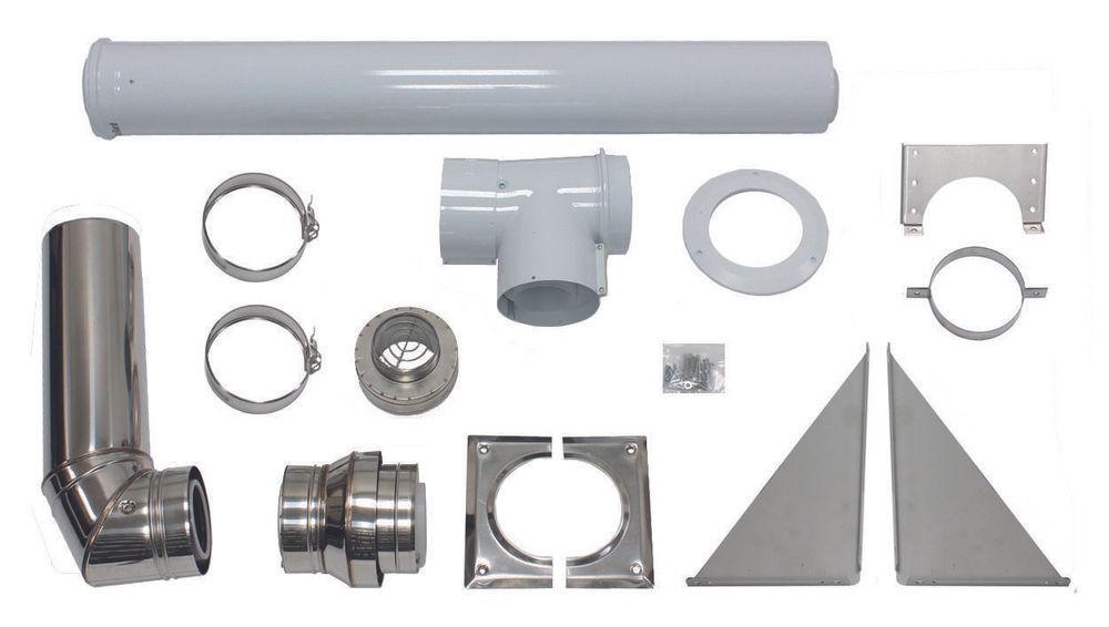 Vaillant Basis-Anschluss-Set 80/125 mm an der Fassade konzentrisch Edelstahl/PP, 0020042907