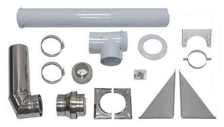Vaillant Basis-Anschluss-Set 80/125 mm an der Fassade konzentrisch Edelstahl/PP, 0020042907
