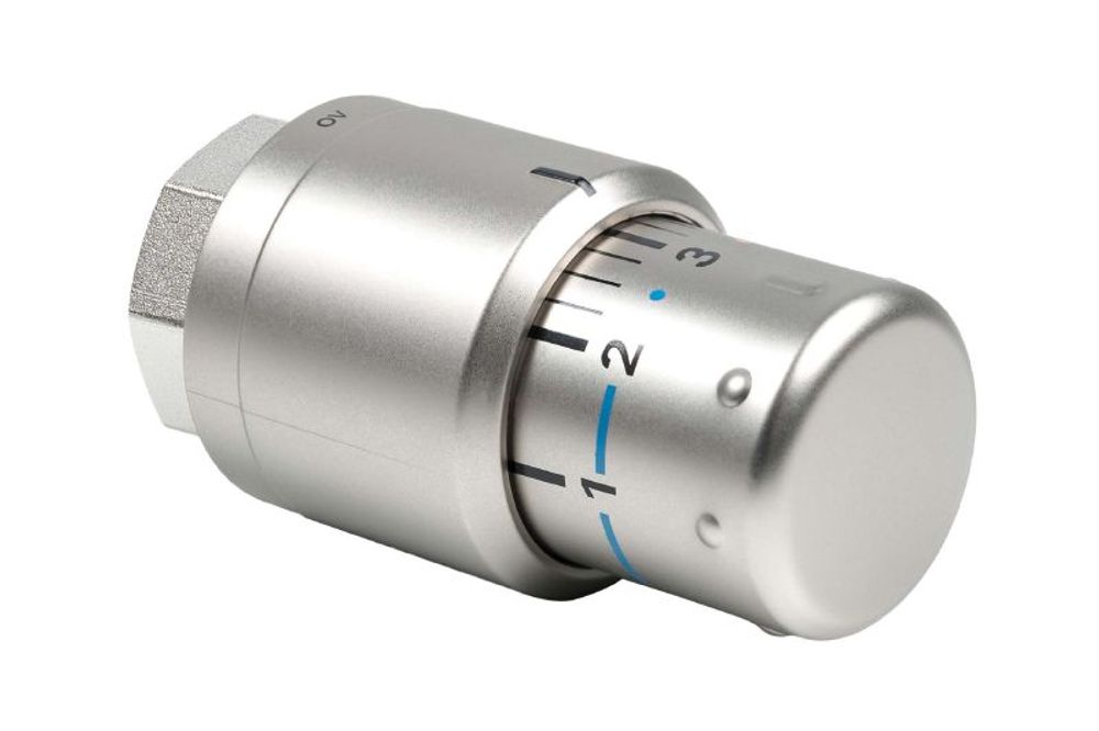 Kermi Thermostatkopf Edelstahl-Optik