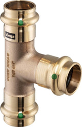 Viega Sanpress-T-Stück, d1 12, d2 15, d3 12 Rotguss oder Siliziumbronze Modell 2218, 313630