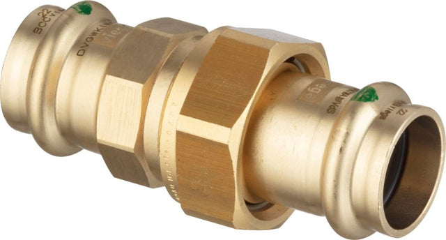 Viega Profipress Sanpress-Verschraubung, d 12mm Rotguss oder Siliziumbronze, Messing Modell 2260, 293017