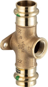 Viega Profipress Sanpress-Wandscheiben-T-Stück, d1 15, Rp 1/2, d2 15 Rotguss oder Siliziumbronze Modell 2217.3, 644864