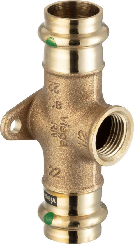 Viega Profipress Sanpress-Wandscheiben-T-Stück, d1 15, Rp 1/2, d2 15 Rotguss oder Siliziumbronze Modell 2217.3, 644864