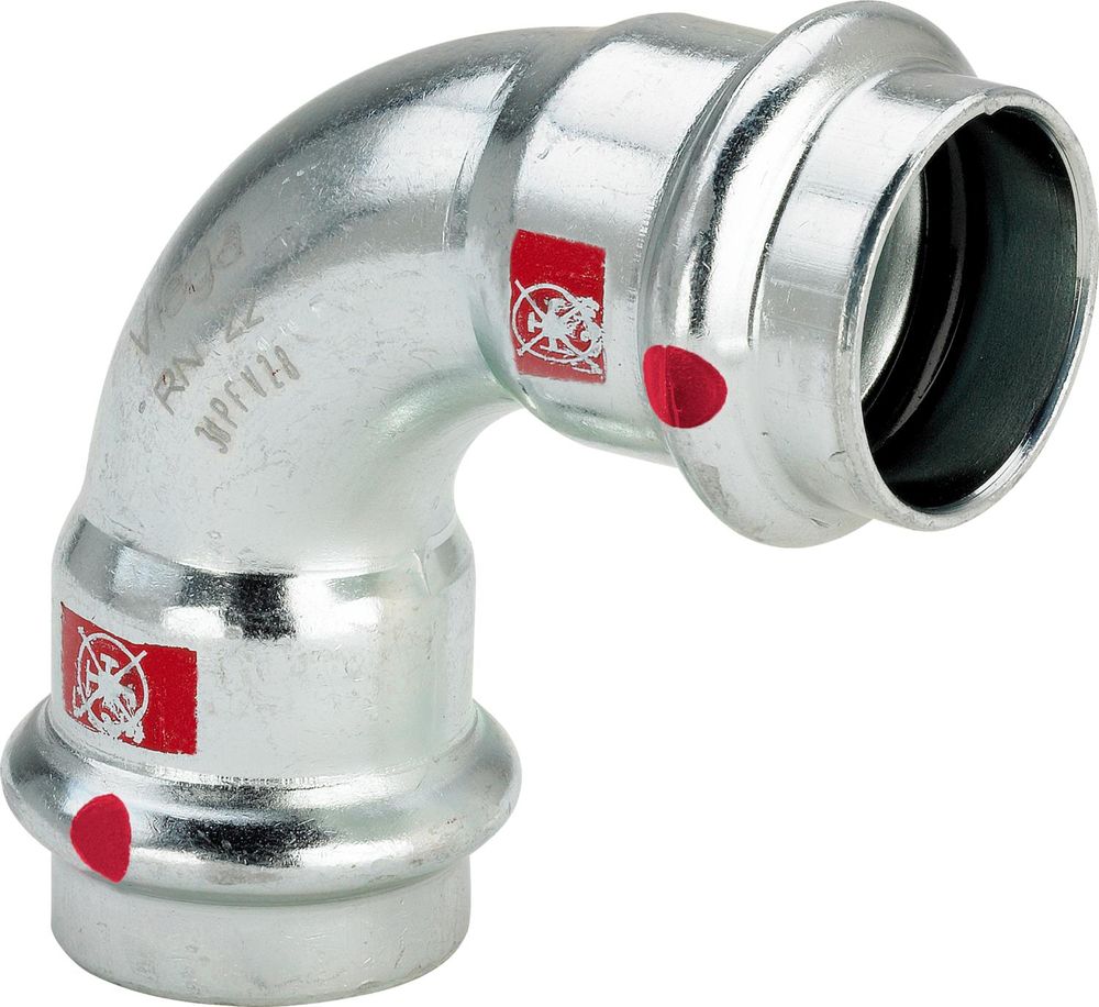 Viega Prestabo-Bogen 90 Grad, d 22mm Stahl unlegiert, verzinkt Modell 1116, 558147