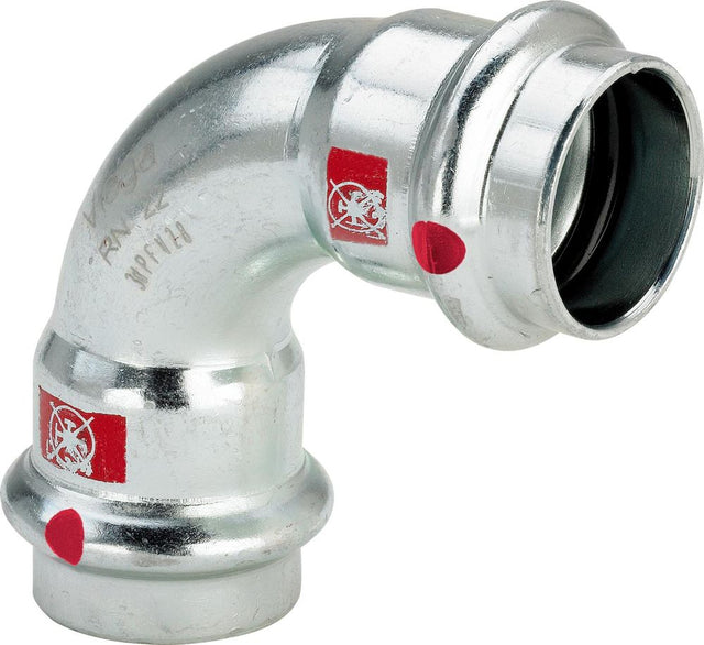 Viega Prestabo-Bogen 90 Grad, d 42mm Stahl unlegiert, verzinkt Modell 1116, 558178