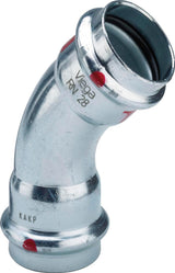Viega Prestabo-Bogen 45 Grad, d 35mm Stahl unlegiert, verzinkt Modell 1126, 558307