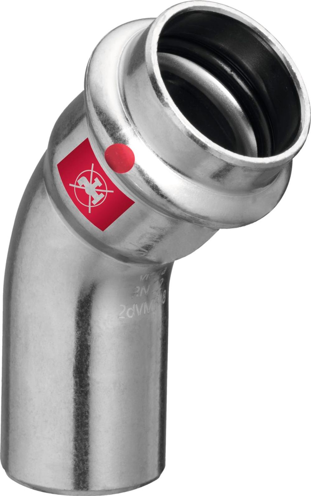 Viega Prestabo-Bogen 45 Grad, d 12mm Stahl unlegiert, verzinkt Modell 1126.1, 605155