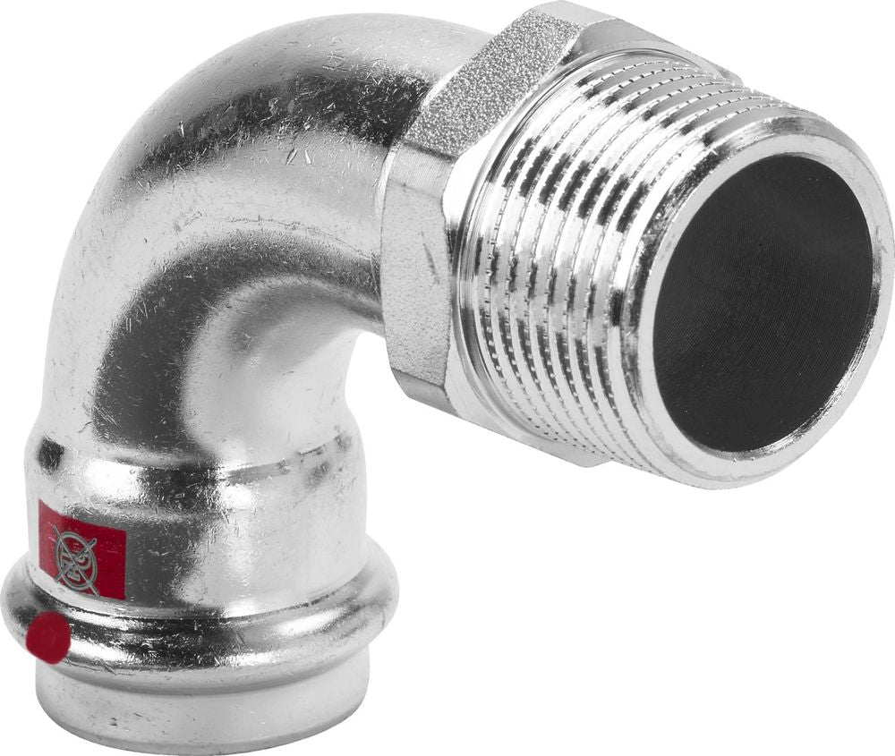 Viega Prestabo-Übergangsbogen 90 Grad, d 54mm, R 2 Stahl unlegiert, verzinkt Modell 1114, 558475