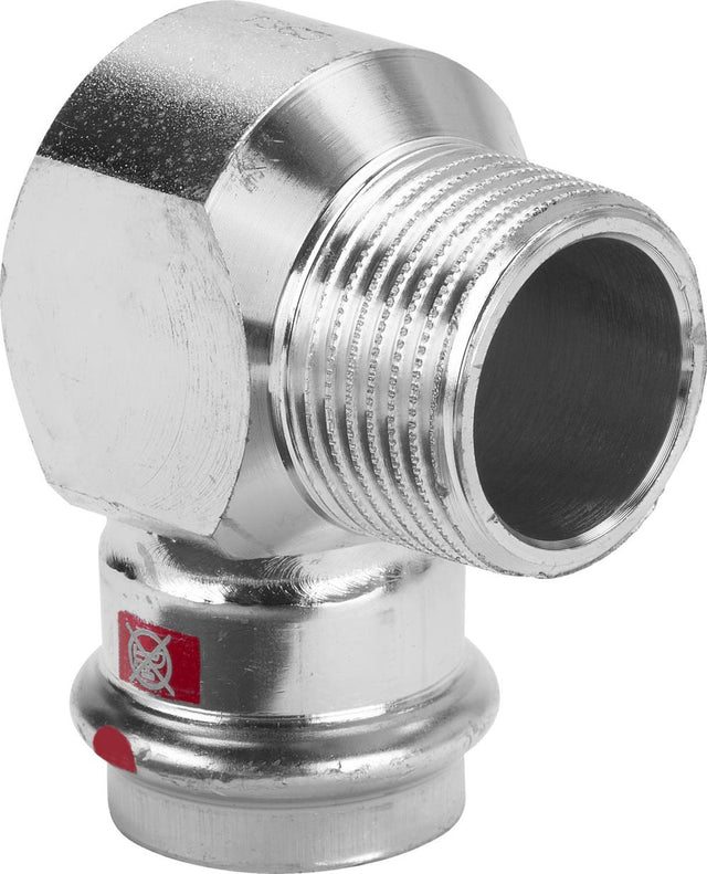 Viega Prestabo-Übergangswinkel 90 Grad, d 15mm, R 1/2 Stahl unlegiert, verzinkt Modell 1114.1, 559526