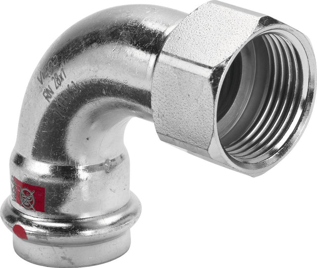 Viega Prestabo-Übergangsbogen 90 Grad, d 18mm, Rp 1/2 Stahl unlegiert, verzinkt Modell 1114.5, 601317