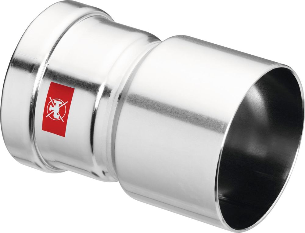 Viega Prestabo XL-Reduzierstück, d1 88,9, d2 54 Stahl unlegiert, verzinkt Modell 1115.1XL, 598136