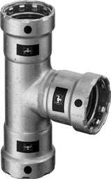 Viega Megapress-T-Stück, DN 25 Stahl unlegiert, Zink-Nickel-Beschichtung Modell 4218, 695040